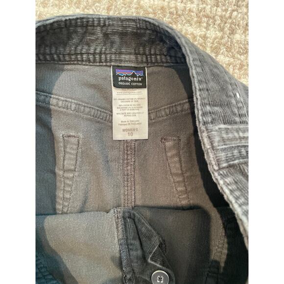 PATAGONIA Gray Corduroy Mini Skirt Sz 10 - Picture 4 of 6